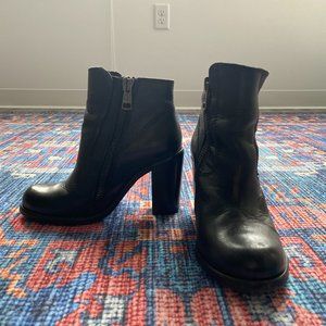 All Saints Black Leather Boots